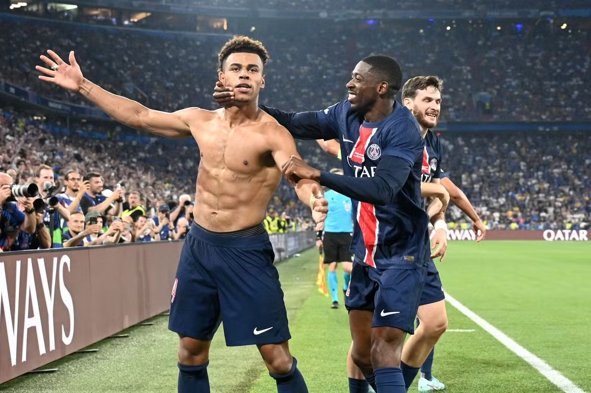 Bintang PSG Ousmane Dembele dan Desire Doue dinobatkan sebagai pemain terbaik Liga Champions musim ini